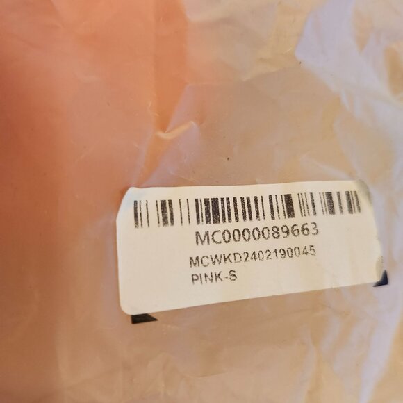 Micas Women's Small Color Block Backless Cami Knit Maxi Dress Pink Peach White - Picture 5 of 7